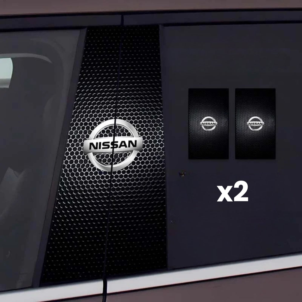 2x Autocollants pour vitre de voiture avec logo
