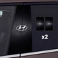 2x Autocollants pour vitre de voiture avec logo