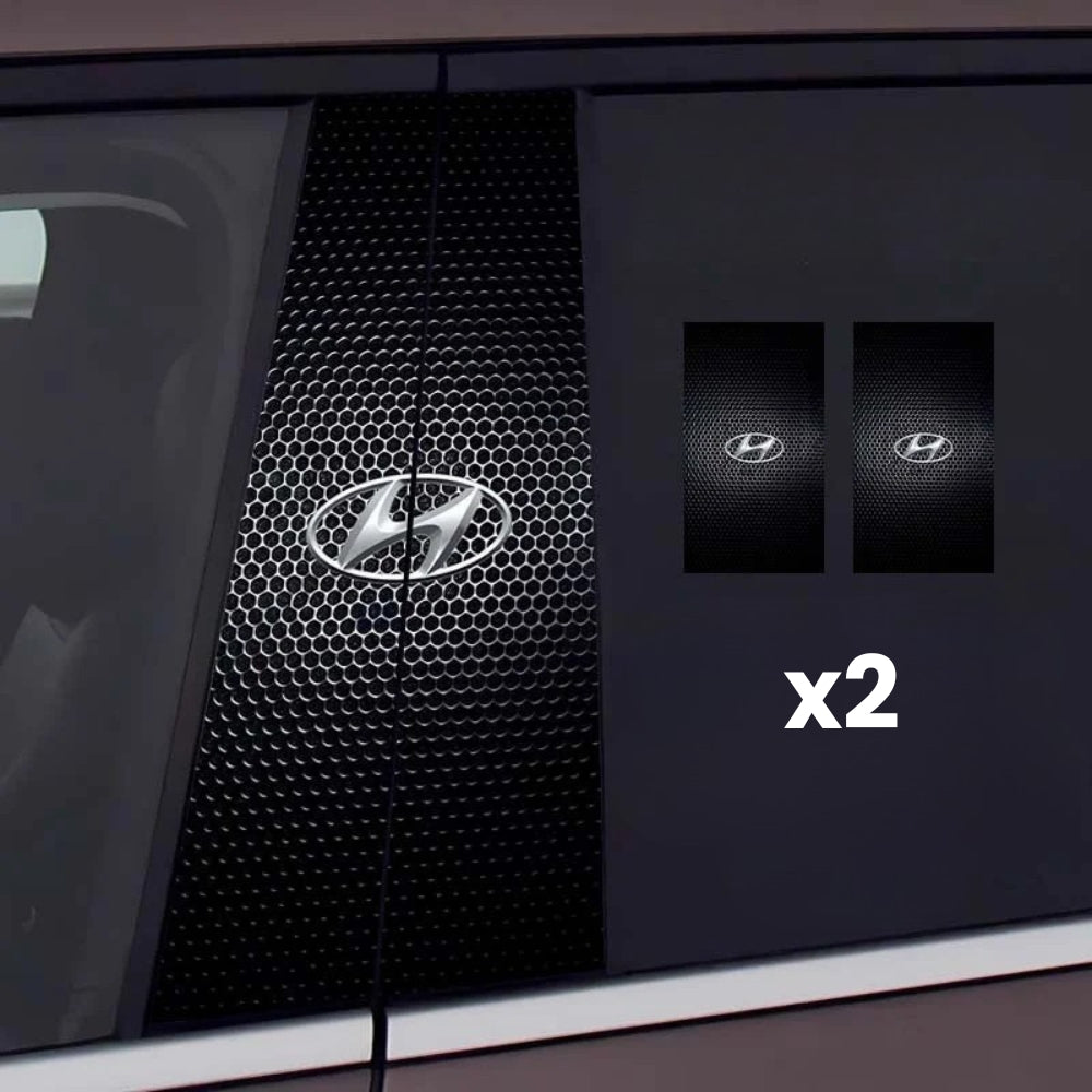 2x Autocollants pour vitre de voiture avec logo