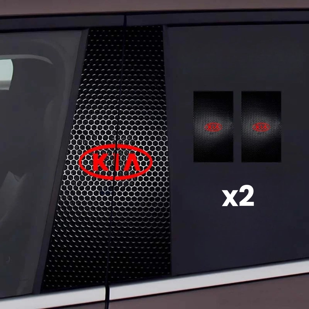 2x Autocollants pour vitre de voiture avec logo