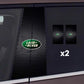 2x Autocollants pour vitre de voiture avec logo