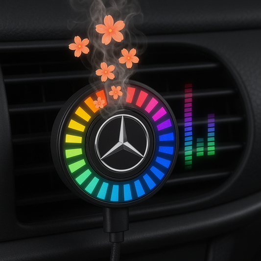 Lumière LED de voiture rythmée par la musique avec logo (avec diffuseur d’arômes)
