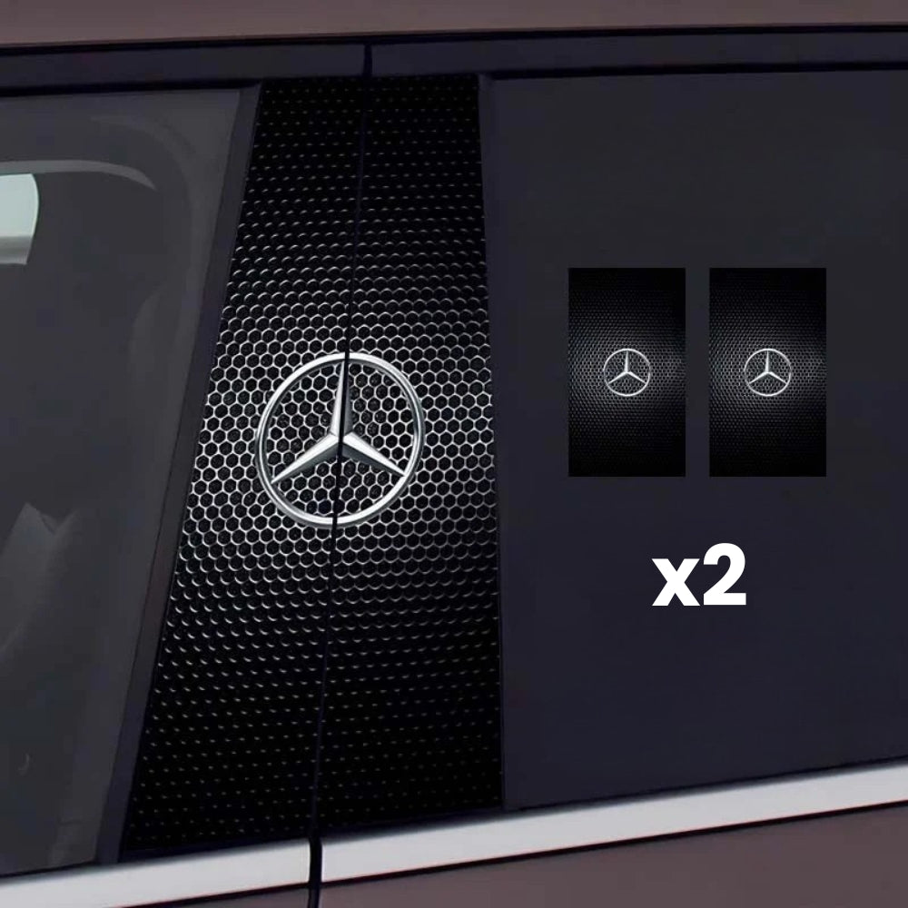 2x Autocollants pour vitre de voiture avec logo