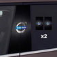2x Autocollants pour vitre de voiture avec logo
