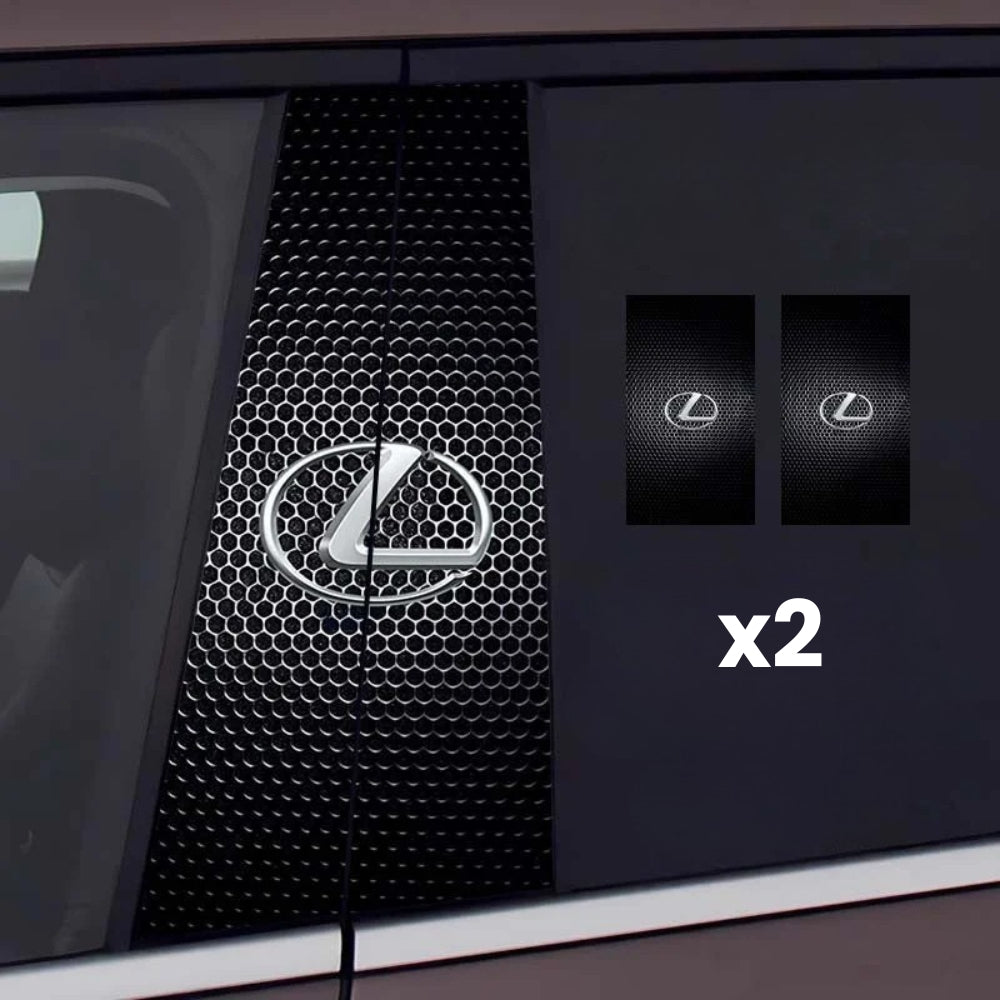2x Autocollants pour vitre de voiture avec logo