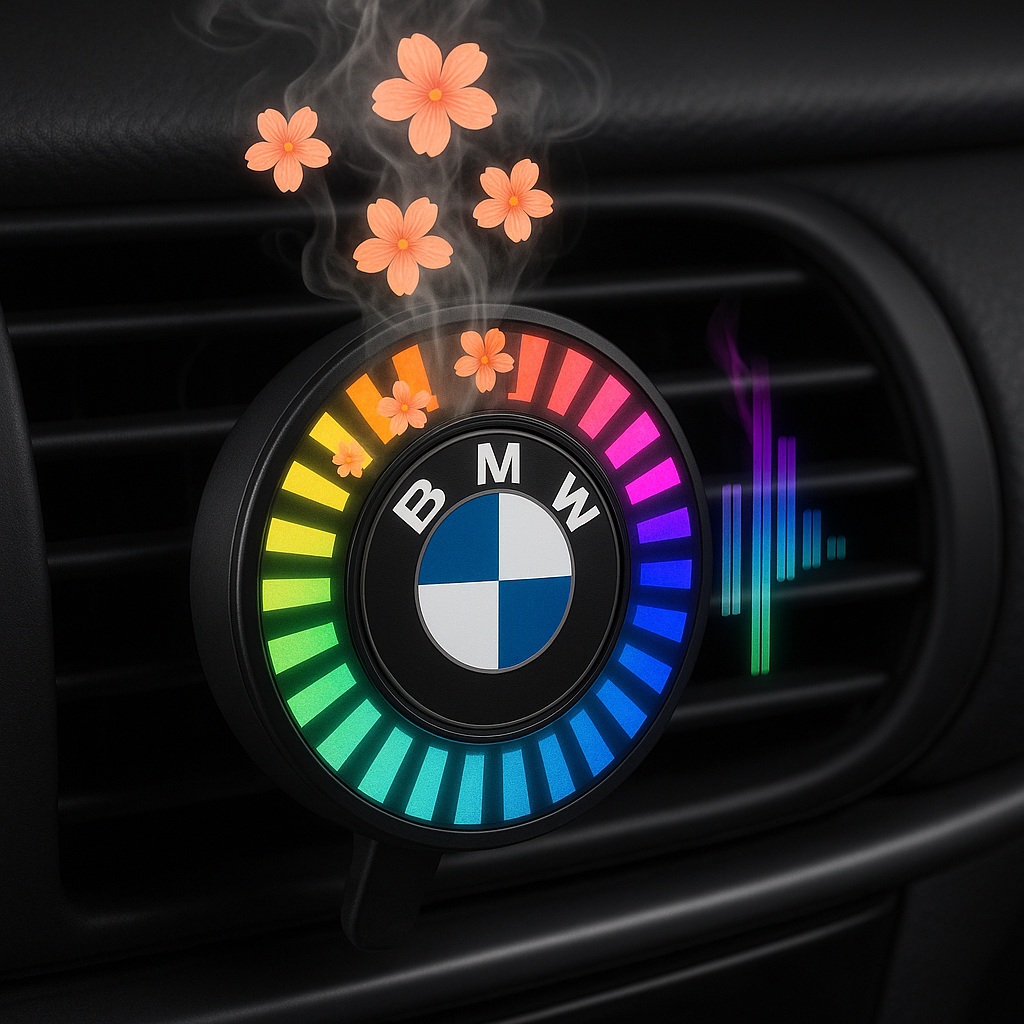 Lumière LED de voiture rythmée par la musique avec logo (avec diffuseur d’arômes)