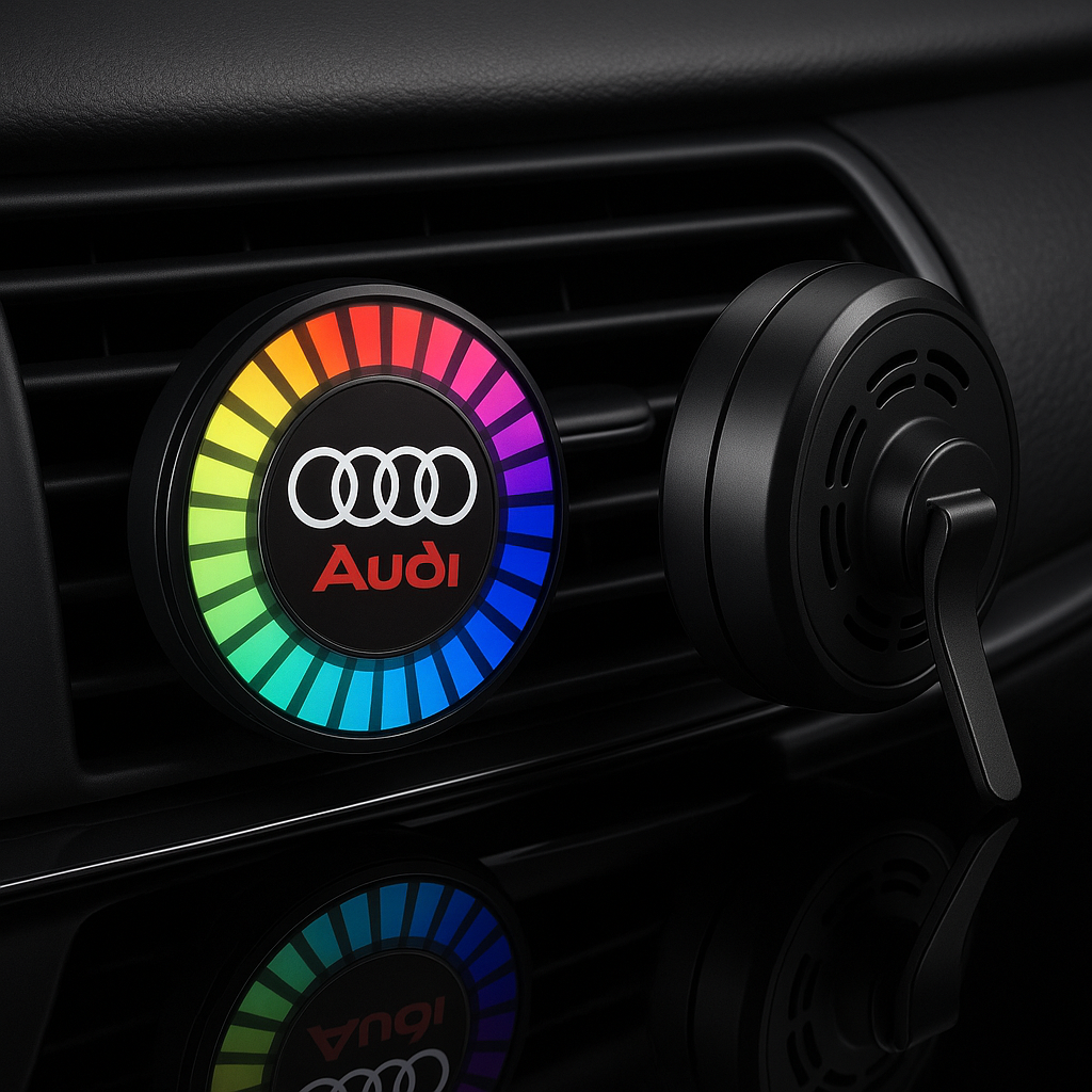 Lumière LED de voiture rythmée par la musique avec logo (avec diffuseur d’arômes)