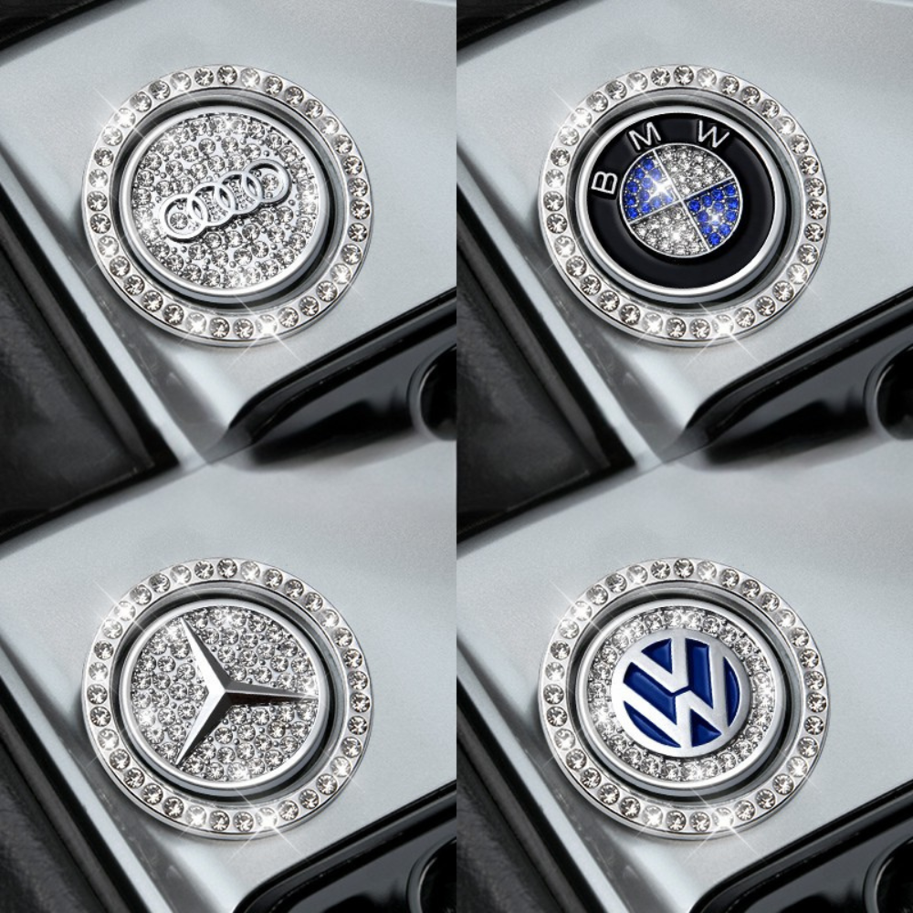 Set de 3 anneaux avec cristaux pour bouton de démarrage de voiture