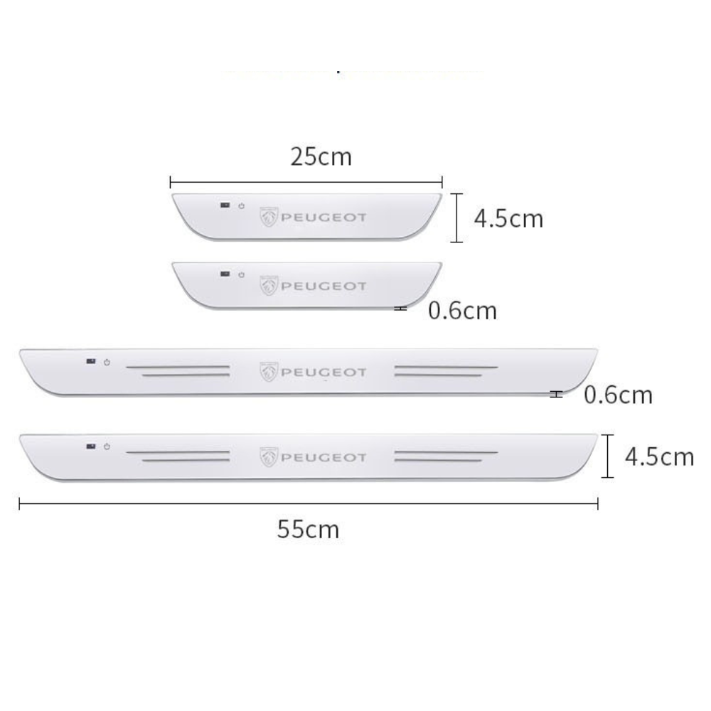 Set de 2 seuils de porte LED