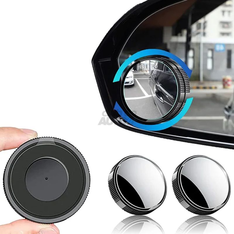 Rétroviseurs grand-angle anti-angle mort rotatifs à 360° (lot de 2)