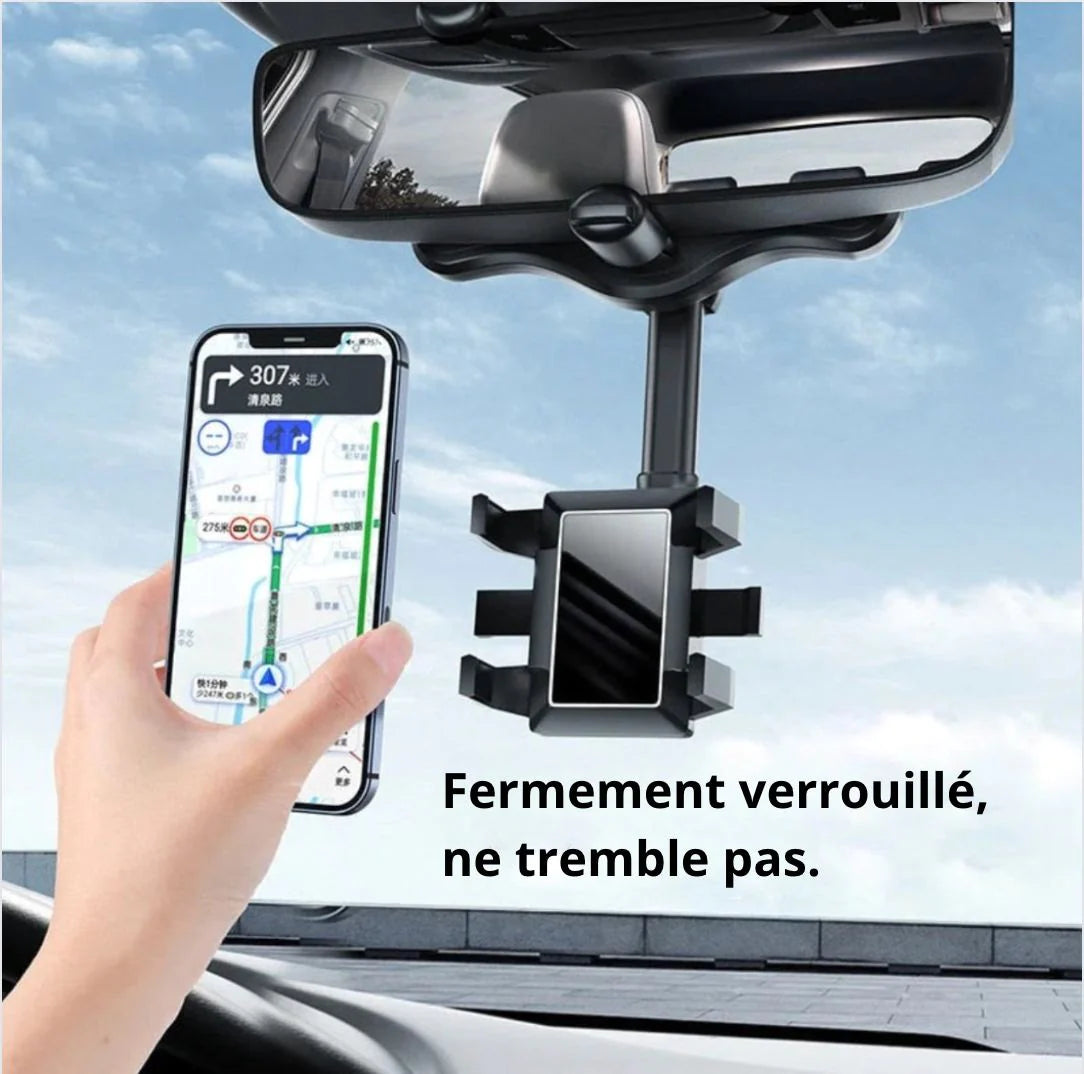 Support téléphone pour rétroviseur de voiture