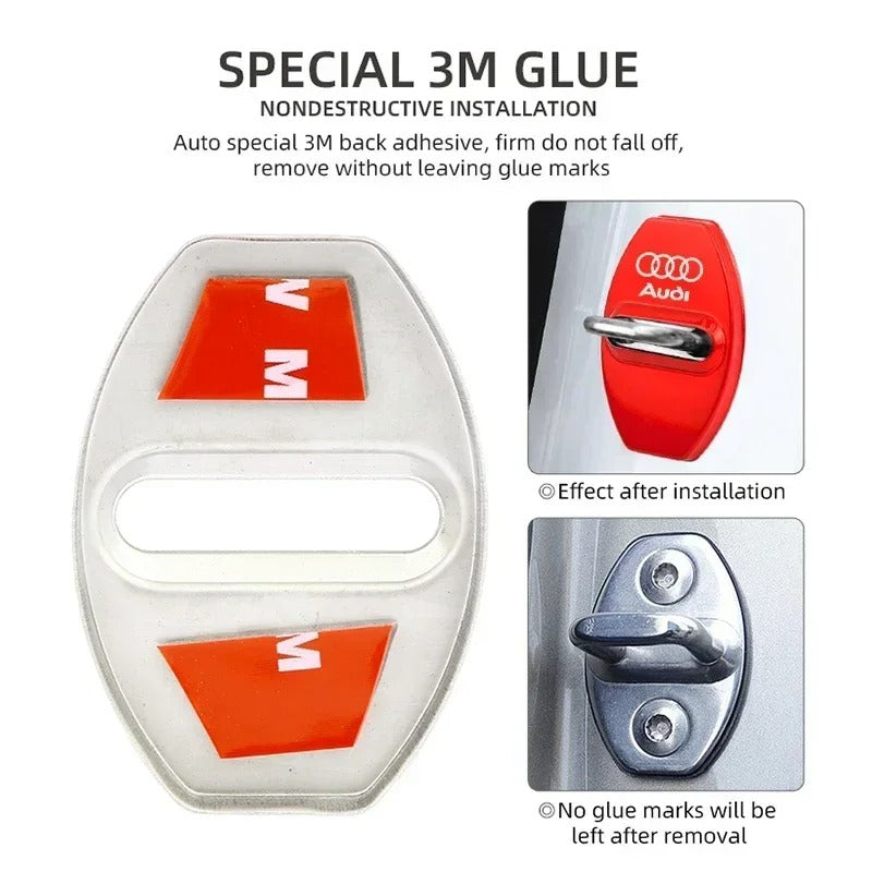 Pack de 4 – Cache pour serrure de porte personnalisé avec revêtement antirouille